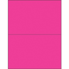 8 1/2 x 5 1/2" Fluorescent Pink Rectangle Laser Labels image