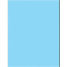 8 1/2 x 11" Fluorescent Pastel Blue Rectangle Laser Labels image