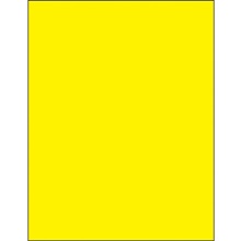 8 1/2 x 11" Fluorescent Yellow Rectangle Laser Labels image