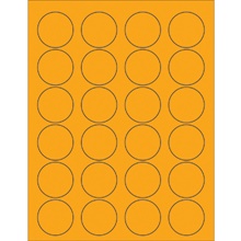 1 5/8" Fluorescent Orange Circle Laser Labels image