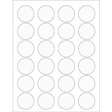 1 5/8" Clear Circle Laser Labels image