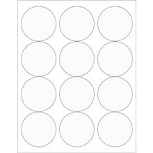 2 1/2" Clear Circle Laser Labels image