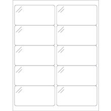 4 x 2" Pure Clear Rectangle Laser Labels image