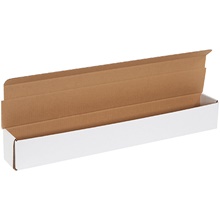 27 1/2 x 3 1/2 x 3 1/2" White Corrugated Mailers image