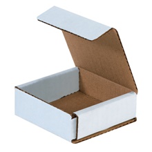 3 x 3 x 1" White Corrugated Mailers image