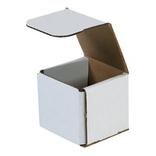 3 x 3 x 3" White Corrugated Mailers image