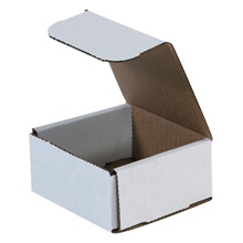 4 x 4 x 2" White Corrugated Mailers image