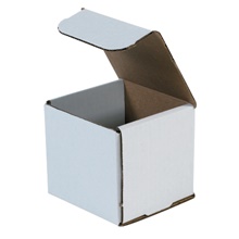 4 x 4 x 4" White Corrugated Mailers image