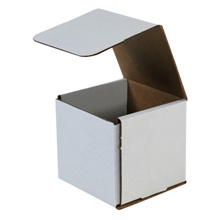 5 x 5 x 5" White Corrugated Mailers image