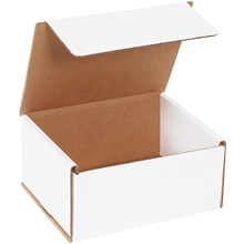 6 x 5 x 3" White Corrugated Mailers image