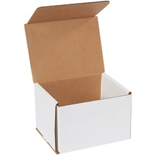 6 x 5 x 4" White Corrugated Mailers image