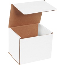 6 x 5 x 5" White Corrugated Mailers image