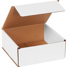 7 x 7 x 3" White Corrugated Mailers image