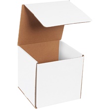 7 x 7 x 7" White Corrugated Mailers image