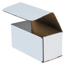 8 x 4 x 4" White Corrugated Mailers image