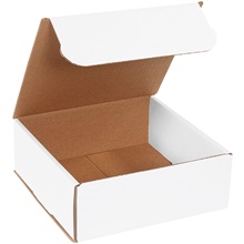 8 x 8 x 3" White Corrugated Mailers image