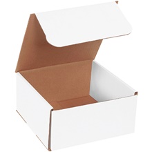 8 x 8 x 4" White Corrugated Mailers image