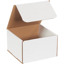 8 x 8 x 5" White Corrugated Mailers image