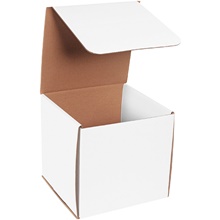 8 x 8 x 8" White Corrugated Mailers image