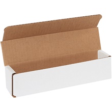 9 x 2 x 2" White Corrugated Mailers image