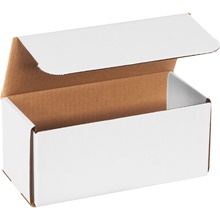 9 x 4 x 4" White Corrugated Mailers image