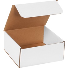 9 x 9 x 4" White Corrugated Mailers image