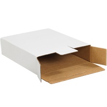 12 1/8 x 9 x 2 1/2" White Side Loading Locking Mailers image