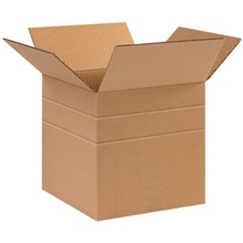 10 x 10 x 10" Multi-Depth Corrugated Boxes image