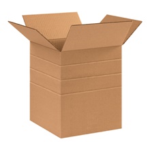 10 x 10 x 12" Multi-Depth Corrugated Boxes image