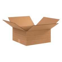 12 1/2 x 12 1/2 x 6" Multi-Depth Corrugated Boxes image