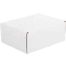 11 1/8 x 8 3/4 x 4" White Deluxe Literature Mailers image