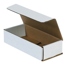 7 1/2 x 3 1/4 x 1 3/4" White Corrugated Mailers image