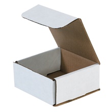 4 3/8 x 4 3/8 x 2" White Corrugated Mailers image