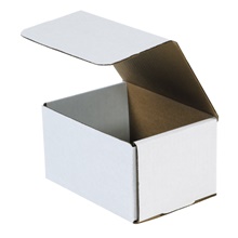 6 1/2 x 4 7/8 x 3 3/4" White Corrugated Mailers image