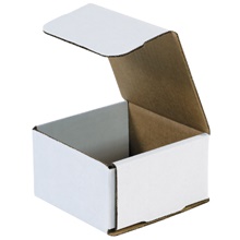 4 3/8 x 4 3/8 x 2 1/2" White Corrugated Mailers image