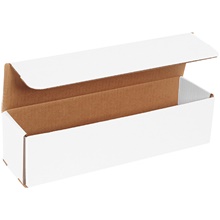 13 1/2 x 3 1/2 x 3 1/2" White Corrugated Mailers image