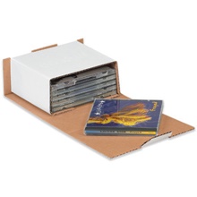 5 5/8 x 5 x 2 9/16" White CD Mailers image