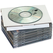 5 5/8 x 5 x 7/16" White CD Mailers image