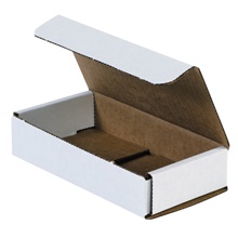 6 1/2 x 3 1/4 x 1 1/4" White Corrugated Mailers image