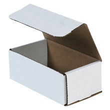 6 1/2 x 3 5/8 x 2 1/2" White Corrugated Mailers image