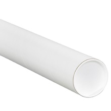 3 x 42" White Tubes with Caps image