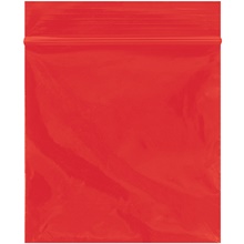 3 x 3" - 2 Mil Red Reclosable Poly Bags image
