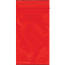 3 x 5" - 2 Mil Red Reclosable Poly Bags image