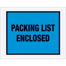 7 x 5 1/2" Blue "Packing List Enclosed" Envelopes image