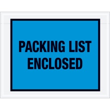 7 x 5 1/2" Blue "Packing List Enclosed" Envelopes image