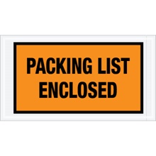 5 1/2 x 10" Orange "Packing List Enclosed" Envelopes image