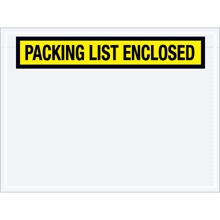 4 1/2 x 6" Yellow "Packing List Enclosed" Envelopes image