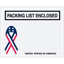 7 x 5 1/2" U.S.A. Ribbon "Packing List Enclosed" Envelopes image