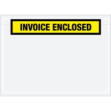 7 1/2 x 5 1/2" Yellow "Invoice Enclosed" Envelopes image
