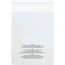 16 x 20" - 1.5 Mil Resealable Suffocation Warning Poly Bags image